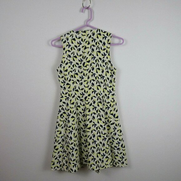 Zara Trafaluc Women's Tank Dress Sleeveless Box-Pleated Geometric Print Zip S - Picture 3 of 12